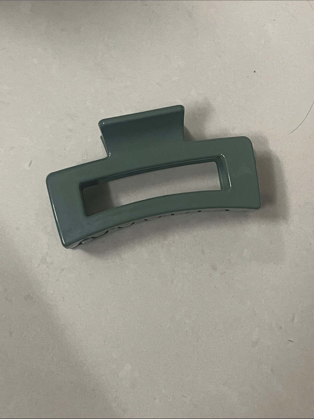 Teal Rectangular Hair Claw Clip